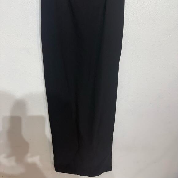 Aidan Mattox Black Cut-Out Scoop Neck Maxi Evening Gown Sz 4 NWT - Picture 4 of 13